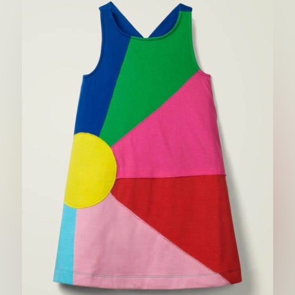 Mini Boden Other - Mini Boden Colorful Rainbow Geometric Kids Dress